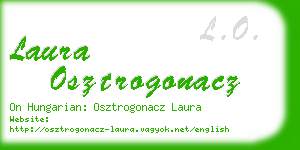 laura osztrogonacz business card